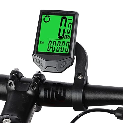 Ordenadores de ciclismo : Velocímetro de bicicleta inalámbrico a prueba de agua, sensor táctil para encender el modo luminoso con pantalla de retroiluminación LCD Rastreador de velocidad Accesorios de ciclismo para ciclismo