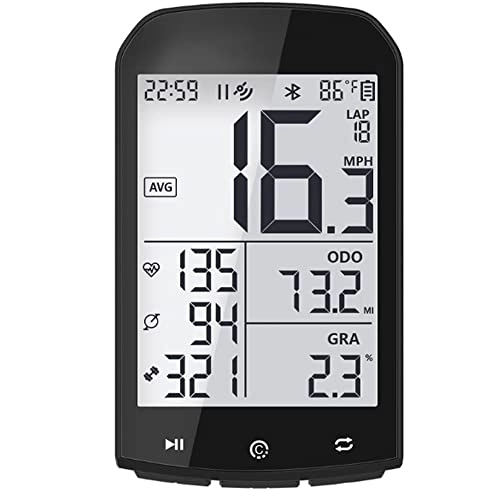 Ordenadores de ciclismo : Velocímetro inalámbrico Bluetooth ANT para bicicleta, profesional Medidor de código GPS inteligente a prueba de lluvia Velocímetro de bicicleta Odómetro Medidor de velocidad Cronómetro Podómetro
