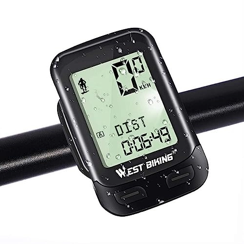 Ordenadores de ciclismo : WDX- Bicicleta de carretera de montaña inalámbrica Tabla de código Pantalla grande Impermeable Luminoso Velocímetro Velocímetro Medición de velocidad