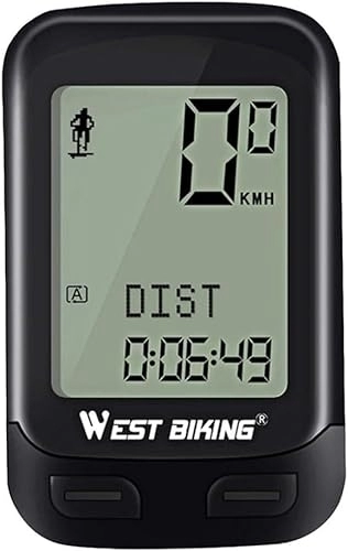 Ordenadores de ciclismo : WDX- Ordenador de bicicleta inalámbrico impermeable odómetro tacómetro LCD retroiluminación 5 indicadores de voz Accesorios de bicicleta Medición de velocidad