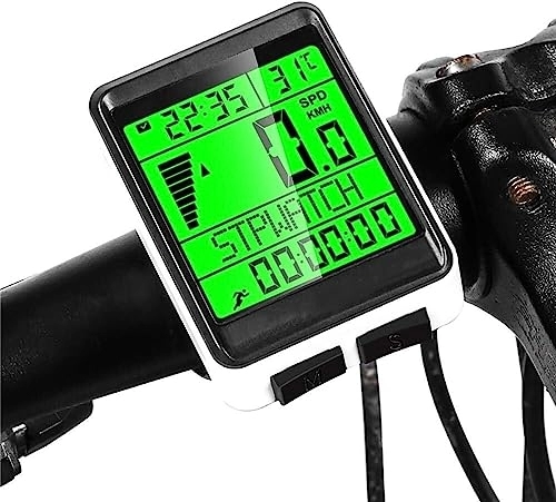 Ordenadores de ciclismo : WDX - Ordenador inalámbrico para bicicleta, resistente al agua, pantalla LCD, cuentakilómetros, multifunción, velocímetro, cronómetro, medición de velocidad