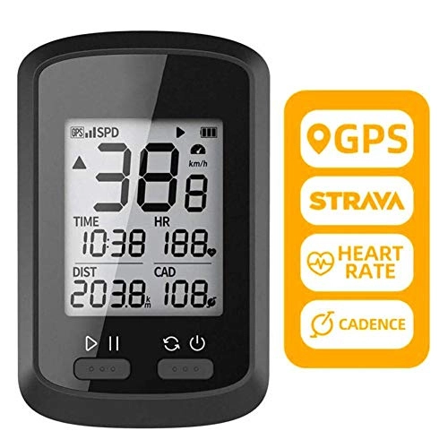 Ordenadores de ciclismo : XLNB - Cuadro de código de bicicleta GPS inteligente, contador de velocidad de bicicleta impermeable sin cables, apto para grabaciones de medición de velocidad de navegación en bicicleta