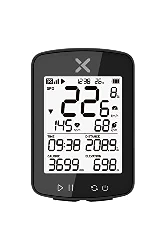 Ordenadores de ciclismo : XOSS G+ Gen2 Ciclocomputadores, Bike Computer GPS, Cuentakilómetros Bluetooth5.0 & IPX7 de Bicicleta MTB Recargable con Pantalla LCD de 2, 2 Pulgadas, Batería de 28 Horas