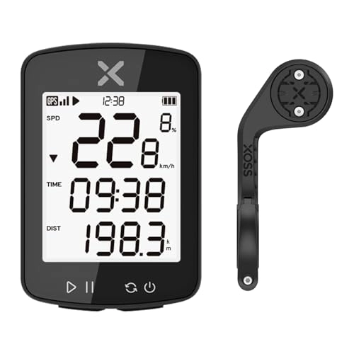 Ordenadores de ciclismo : XOSS G Gen2 Contador de bicicleta GPS, Medidor de bicicleta inalámbrico con impermeable IPX7, Synchronize Strava, Pantalla de matriz HD Bluetooth 5.0 para bicicleta