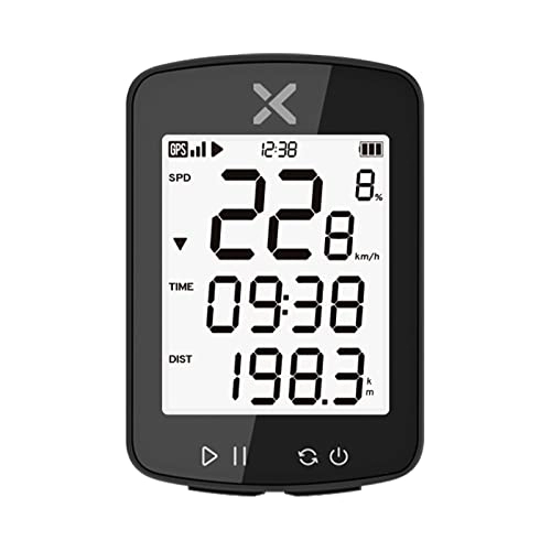 Ordenadores de ciclismo : XOSS G2 Contador de bicicleta GPS, Medidor de bicicleta inalámbrico con impermeable IPX7, Synchronize Strava, Pantalla de matriz HD Bluetooth 5.0 para bicicleta