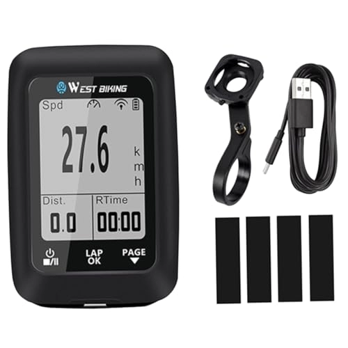 Ordenadores de ciclismo : Yardwe Ordenador de Bicicleta velocímetro inalámbrico para Bicicleta de montaña cronómetro de Bicicleta Bicicletas velocímetro de Bicicleta computadora multifunción Soporte cronógrafo GPS