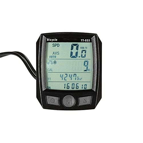 Ordenadores de ciclismo : YIQIFEI - Ordenador de bicicleta con pantalla retroiluminada, impermeable, contador de velocidad, cronómetro, calendario, Blackberry SP (ordenador de bicicleta)