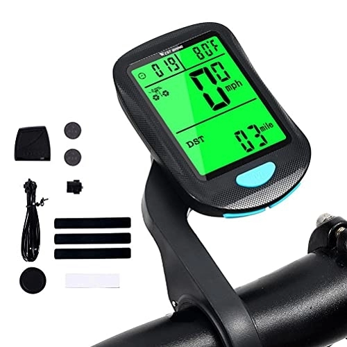Ordenadores de ciclismo : Yorimi Velocímetro de Bicicleta Pantalla LCD Ordenador de Bicicleta inalámbrico Odómetro Podómetro de Bicicleta Impermeable Medidor de Velocidad de Ciclismo Memoria automática Medible