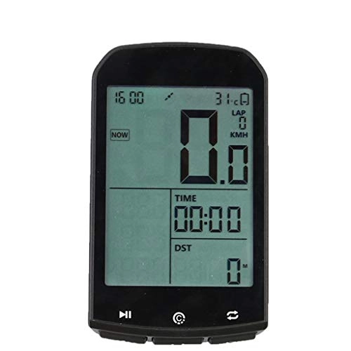 Ordenadores de ciclismo : ZXCVAM Ordenador de Bicicleta GPS multifuncin Impermeable Bluetooth Lista de Yardas Bicicleta Batera de Larga duracin Tabla de cdigos de luz de Fondo de Pantalla Completa