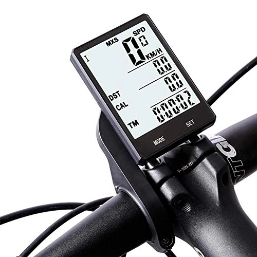 Ordinateurs de vélo : All-Purpose Compteur de Vitesse de vélo Rétro-éclairage LCD Ordinateur de vélo IPX6 Chronomètre de vélo étanche Odomètre Réveillez-Vous Vélo Intelligent Universel avec Dates exactes
