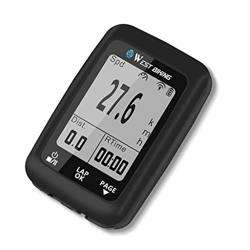 Ordinateurs de vélo : ASKLKD GPS odomètre vélo, Multifonction sans Fil Lumineux Équitation 2, 0 Pouces IPX7 USB étanche Rechargeable Ordinateur de vélo Accessoires de vélo