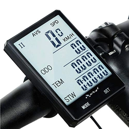 Ordinateurs de vélo : Belleashy Compteur de vélo à grand écran rétroéclairé sans fil imperméable Compteur de vitesse Odomètre pour vélo de route et fitness