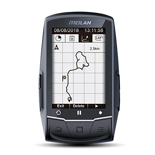 Ordinateurs de vélo : Benkeg Compteur de Vitesse GPS - M1 Vélo Système de Position Globale Ordinateur de vélo Système de Position Globale Navigation Compteur de Vitesse BLE4.0 Connectez