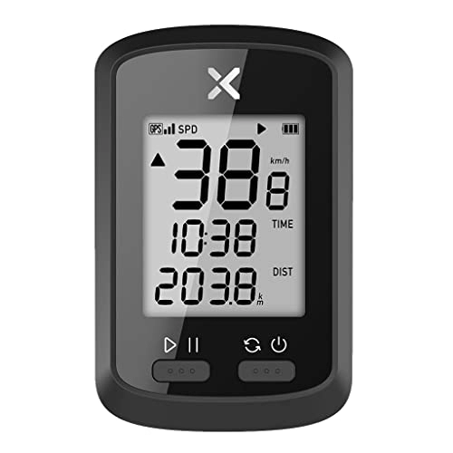 Ordinateurs de vélo : BESSTUUP Ordinateur de vélo GPS G+ G, sans fil, Bluetooth, compteur de vitesse, odomètre, ordinateur de vélo rechargeable avec écran LCD rétroéclairé automatique, IPX7 - G