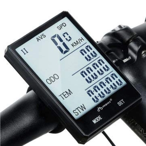 Ordinateurs de vélo : Bike equipment CX-9 Grand écran 6, 3 cm rétro-éclairage vert étanche Compteur de vitesse compteur kilométrique compteur kilométrique
