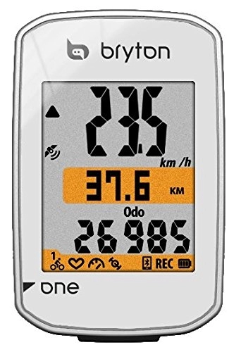 Ordinateurs de vélo : Bryton Compteur vélo GPS One, Adulte Mixte, 616110200000, Blanc, Taille Unique