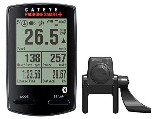 Ordinateurs de vélo : CatEye Padrone Smart + Cadence, Noir, S