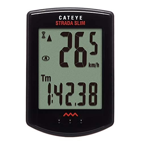 Ordinateurs de vélo : CatEye Strada Slim CC-RD Compteur sans Fil Noir 310 W