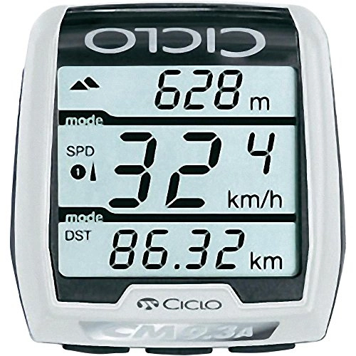 Ordinateurs de vélo : CICLO CM 9.3 A Plus Altimètre + Cardio + Cadence Compteur de vélo Adulte Unisexe, Blanc, Standard
