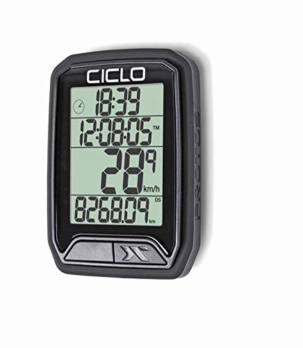 Ordinateurs de vélo : CICLO PROTOS 213 Noir Ordinateur de vélo Unisex-Adult, Standard