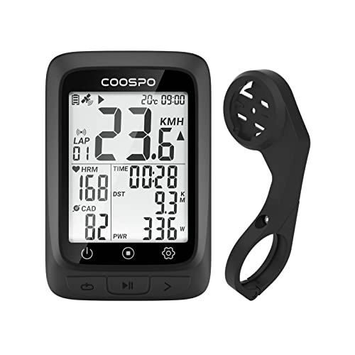 Ordinateurs de vélo : COOSPO BC107 Compteur vélo GPS Bluetooth 5.0 Ant+, Ordinateur de vélo avec étanchéité IP67, Compteur de Vitesse sans Fil pour vélo de Route et VTT