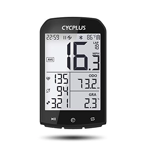 Ordinateurs de vélo : CYCPLUS GPS Ordinateur de vélo Compteur de Vitesse et odomètre de vélo étanche et Compteur Ant + Ordinateur de vélo sans Fil Bluetooth Compatible avec écran LCD de 2, 9 Pouces avec rétroéclairage