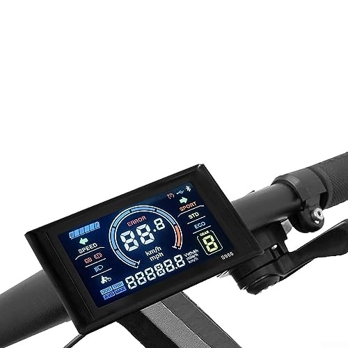 Ordinateurs de vélo : DAZZLEEX Panneau d'affichage LCD pour vélo électrique avec compteur de vitesse, kilométrage et indicateur d'alimentation de la batterie, étanche