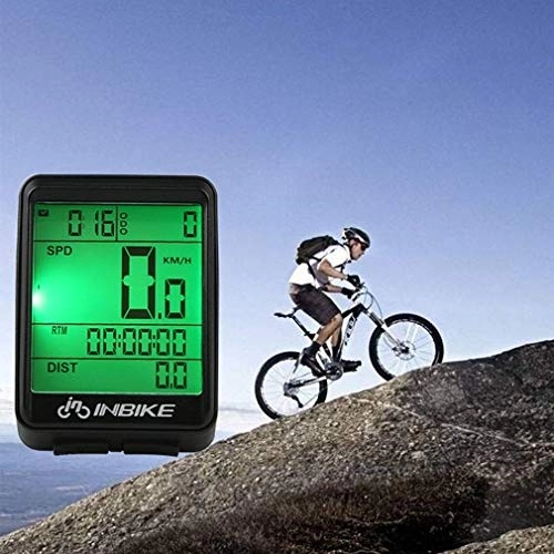 Ordinateurs de vélo : DJY-JY Fil / sans Fil à vélo Ordinateur de vélo LED de vélo Compteur de Vitesse Odomètre Rétro-éclairage écran LCD étanche tachymètre