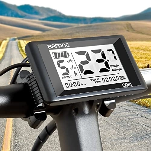 Ordinateurs de vélo : eBike Display C961 pour ordinateur de vélo électrique BAFANG BBS01B BBS02B BBSHD avec protocole PAS UART