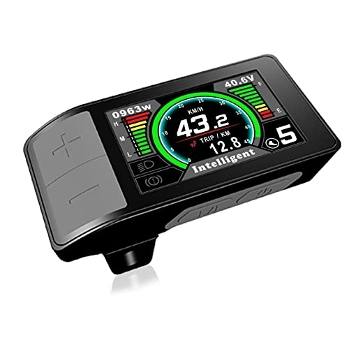 Ordinateurs de vélo : EVTSCAN eBike Smart LCD Écran couleur Ordinateur étanche, Compteur de vitesse et compteur kilométrique, Niveau d'assistance et rétroéclairage réglables, pour Bafang eBike Mid Motor, Fonctionne avec un