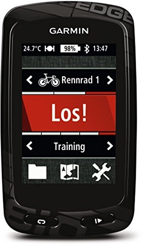 Ordinateurs de vélo : Garmin - Edge 810 avec ceinture cardio, capteur de Vitesse / Cadence - Compteur GPS de vélo - Ecran tactile couleur de 2, 6'' - Carte City Navigator Europe - Noir