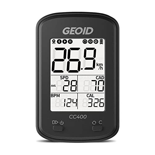 Ordinateurs de vélo : GEOID CC400 Ordinateur de vélo GPS sans Fil étanche Compteur de Vitesse de vélo Compteur kilométrique IPX6 Étanche, Ant+ / Bluetooth Ordinateur de vélo sans Fil