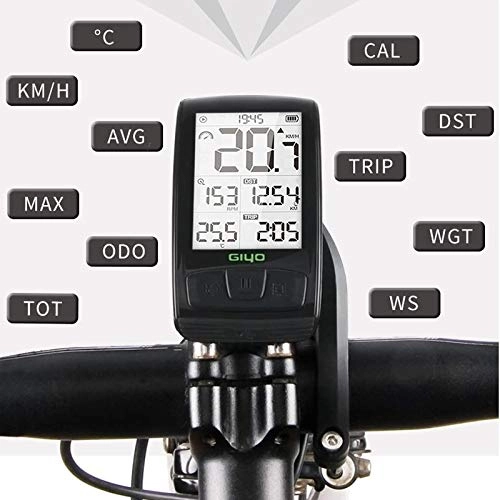 Ordinateurs de vélo : GIAO Ordinateur de vélo, sans Fil Bluetooth vélo Support de Montage d'ordinateur Compteur de Vitesse / capteur de Cadence / odomètre Ipx5 LED Compteur de vélo numérique