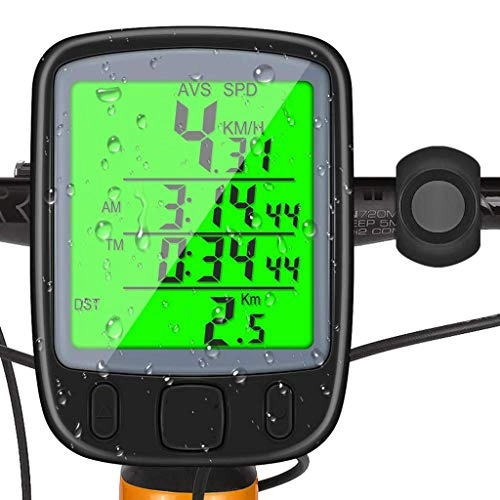 Ordinateurs de vélo : HJTLK Ordinateur de vélo, avec LCD numérique étanche Cycle vélo Compteur kilométrique Lumineux Compteur de Vitesse vélo Accessoires d'équitation Outil chronomètre