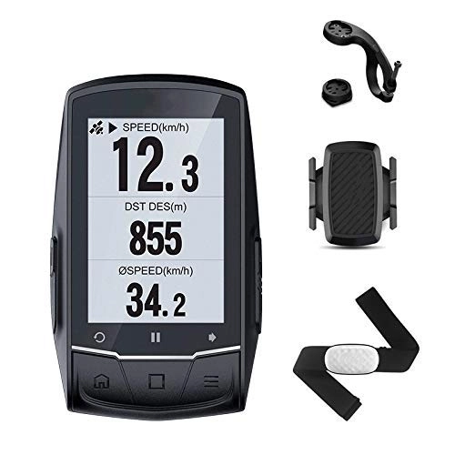 Ordinateurs de vélo : HJTLK Ordinateur de vélo, Compteur de Vitesse de Navigation GPS pour Ordinateur de vélo Connectez-Vous avec Le Moniteur de Cadence / Heure / wattmètre (Non Inclus)