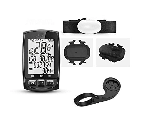 Ordinateurs de vélo : HJTLK Ordinateur de vélo, GPS Ordinateur de vélo sans Fil Ipx7 Étanche Vélo Chronomètre numérique Vélo Compteur de Vitesse Ant + Bluetooth