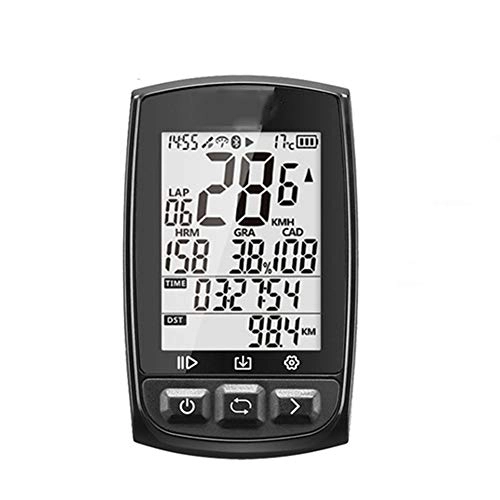 Ordinateurs de vélo : HONGLONG Ordinateur de vélo 12 Fonctions Compteur de Vitesse vélo, avec GPS, étanche IPX7, Compteur rétro-éclairage LCD pour en Temps réel Vitesse Trackin, XS