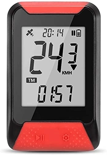 Ordinateurs de vélo : hsj WDX- Vélo GPS Code Compteur Cyclisme Vélo Vélo Vélo Vitesse sans Fil Odomètre Mesure de Vitesse (Color : Red, Size : One Size)