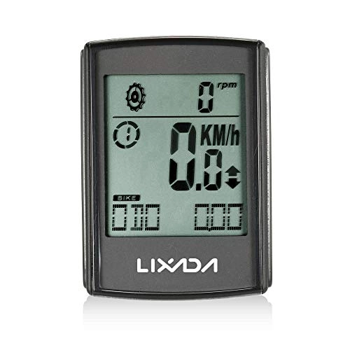 Ordinateurs de vélo : HXiaDyG Compteur de vélo multifonction sans fil 2 en 1 LCD Compteur de vitesse étanche Tachymètre multifonction pour VTT (Taille unique, couleur : noir)