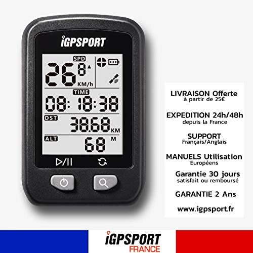 Ordinateurs de vélo : IGPSPORT IGS20E - Le Compteur GPS Simplifié - Ordinateur de vélo sans Fils Vitesse Calories - Strava