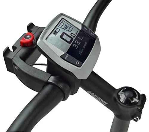 Ordinateurs de vélo : KLICKfix adaptateur de guidon E avec verrouillage pour vélos électriques avec présentoir, universel - Convient pour les guidons de 22-26 mm et les guidons surdimensionnés de 31, 8 mm de diamètre