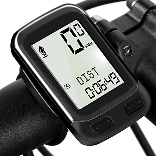 Ordinateurs de vélo : Lesrly-Cycle Ordinateur de vélo, Compteur kilométrique à vélo étanche sans Fil, réveil Automatique 22 Fonction LCD Backlight, adapté à Tous Les vélos