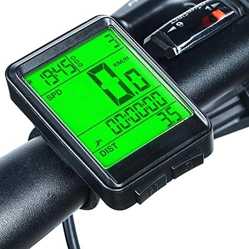 Ordinateurs de vélo : Lesrly-Cycle Ordinateur de vélo sans Fil Multifonctionnel, Compteur de Vitesse de vélo étanche avec chronomètre, Compteur de rétro-éclairage LCD, adapté à Tous Les vélos