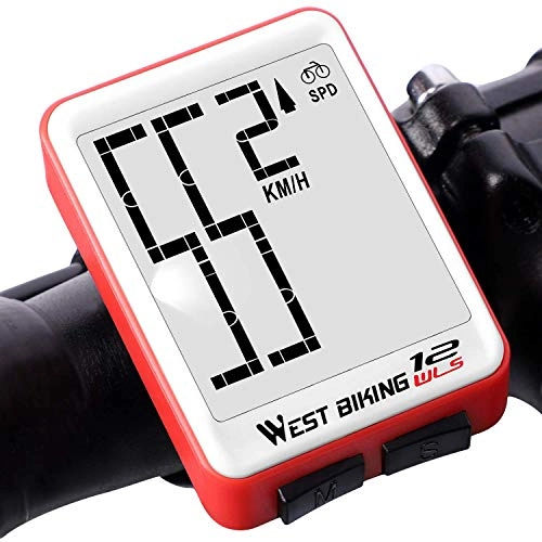 Ordinateurs de vélo : Lixada Compteur de Vélo Ordinateur de Vélo sans Fil Grand Numérique Compteur Kilométrique Compteur de Vitesse Vélo Thermomètre Etanche Vitesse Mesure de Temps de Distance avec Rétroéclairage LCD