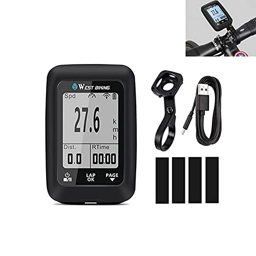Ordinateurs de vélo : LULUMI Compteur de vitesse pour vélo - Compteur de vitesse GPS - Sans fil - Étanche - Pour vélo de route et VTT - Rétroéclairage Bluetooth