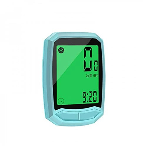 Ordinateurs de vélo : Maoviwq Compteur de vitesse numérique sans fil étanche pour vélo avec écran LCD, chronomètre, compteur de vitesse (taille : taille unique, couleur : bleu clair)