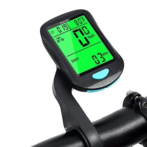 Ordinateurs de vélo : MTND Odomètre de vélo, Ordinateur de vélo sans Fil étanche, Compteur kilométrique de vélo avec écran LCD de réveil Automatique avec rétroéclairage et Multifonction