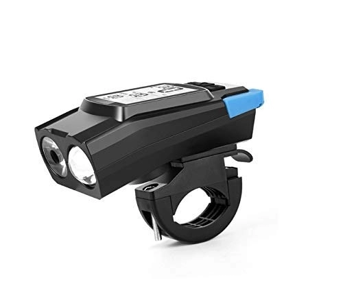 Ordinateurs de vélo : NIVOK Ordinateur de vélo vélo Avant lumière USB Rechargeable 800 lumens lumières de vélo avec klaxon sans Fil odomètre 3 en 1 Accessoires de vélo (Bleu)