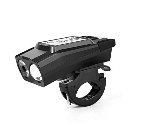 Ordinateurs de vélo : NIVOK Ordinateur de vélo vélo Avant lumière USB Rechargeable 800 lumens vélo lumières avec klaxon sans Fil odomètre 3 en 1 vélo Accessoires (Noir)