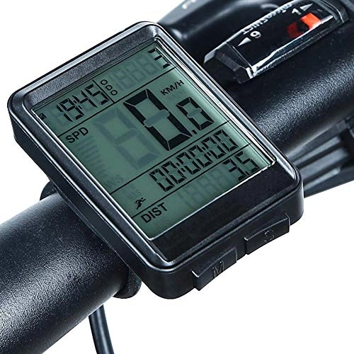 Ordinateurs de vélo : Ordinateur de vélo avec rétroéclairage LED Compteur de Vitesse avec chronomètre / Vitesse Moyenne / Temps de Trajet pour vélo de Montagne Spin Bike Exercice intérieur / extérieur YangYM